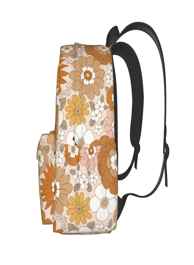 MOLIAN Retro Flowers Stylish Backpack With Adjustable Padded Shoulder Straps Daypacks For College Travel - Image 3