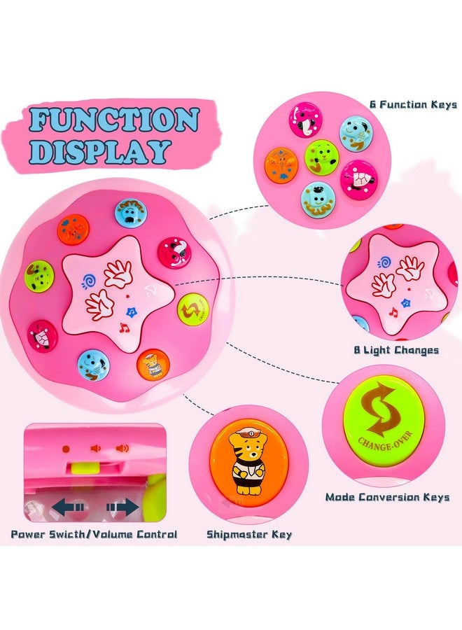 أم سانميرسن ألعاب الأطفال من 6 إلى 12 شهرًا، جهاز عرض محيطي يضيء الألعاب الموسيقية لمدة 12 إلى 18 شهرًا، تعلم الزحف على البطن، من عمر 1 إلى عامين، هدايا للأولاد والبنات، باللون الوردي والأرجواني - Image 2