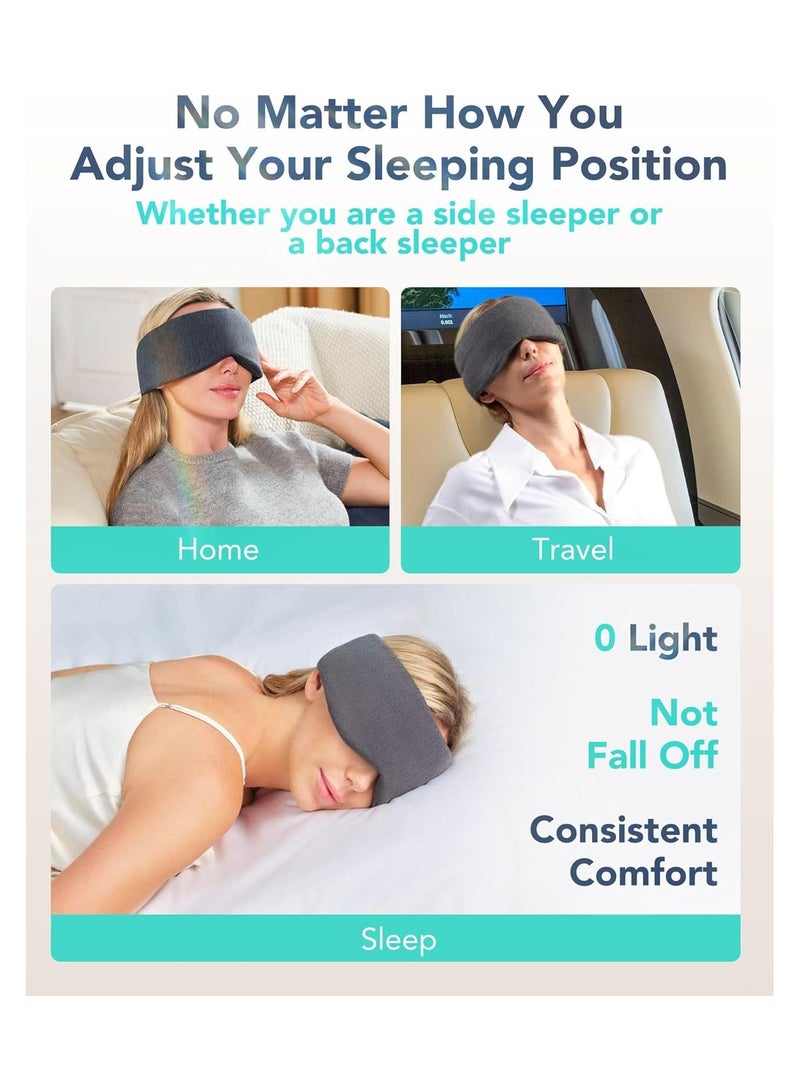 SKG Restore Sleep Mask Blackout for Men Women, International Travel Essential, Large Size with Wide Width, for Sleep/Travel/Rest/Workshift/Gift - Image 2