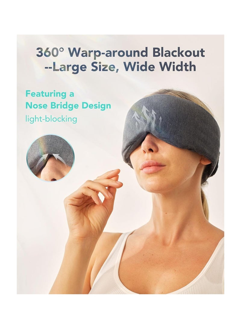 SKG Restore Sleep Mask Blackout for Men Women, International Travel Essential, Large Size with Wide Width, for Sleep/Travel/Rest/Workshift/Gift - Image 3
