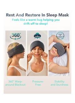 SKG SKG Restore Sleep Mask Blackout for Men Women, International Travel Essential, Large Size with Wide Width, for Sleep/Travel/Rest/Workshift/Gift  - Image 4