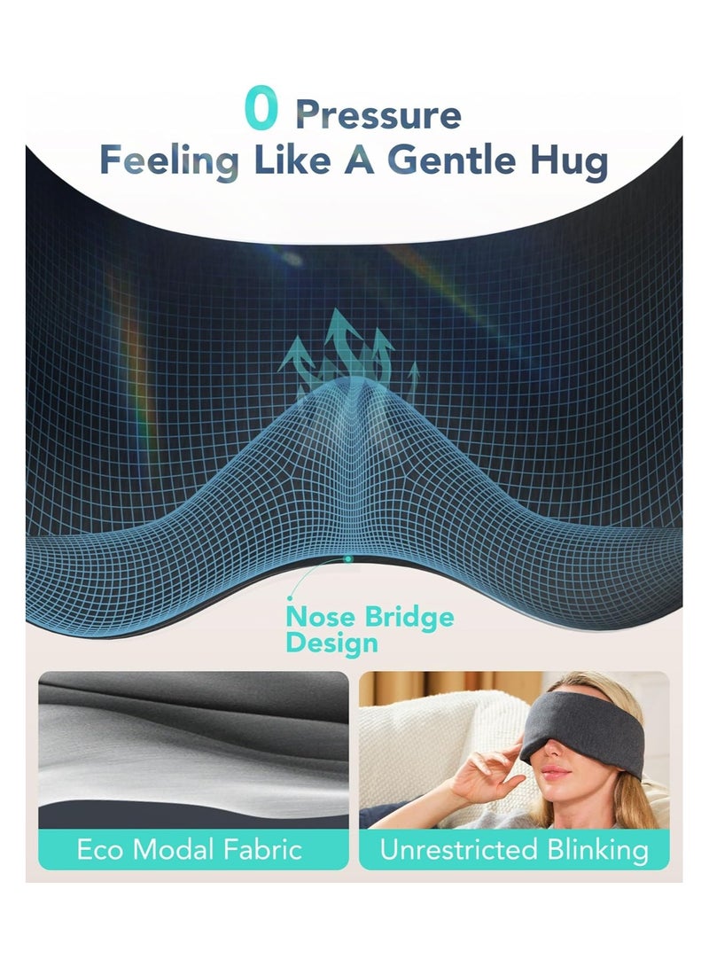 SKG Restore Sleep Mask Blackout for Men Women, International Travel Essential, Large Size with Wide Width, for Sleep/Travel/Rest/Workshift/Gift - Image 5