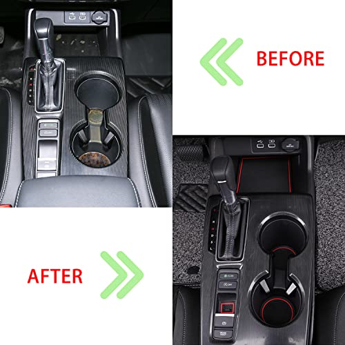 LOCOY Center Console Liner for Honda Civic 11th Gen Sedan Accessories 2022-2024 2025 2026, Cup Holder Mat, Coaster Trim, Door Slot Pad, Non-Slip Interior, Custom Rubber Decoration Insert (16pcs, Red) - Image 3