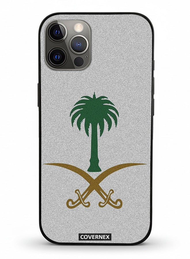 Covernex Apple iPhone 12 Pro Protective Case Cover Printed Featuring Saudi Arabian National Emblem - Image 2