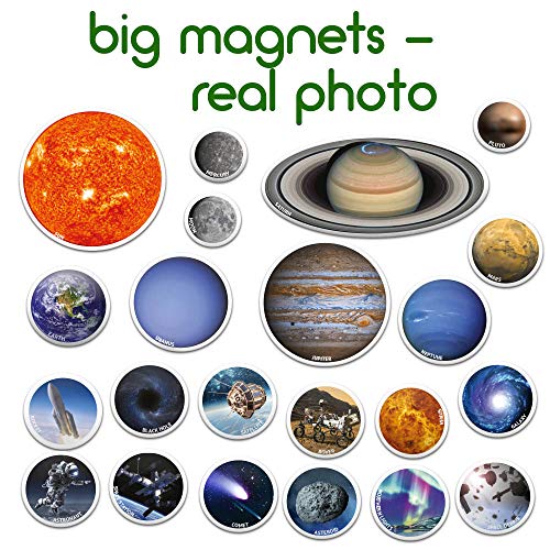 magdum Solar System Fridge Magnets for Kids - Magdum - 22 Realistic Space Magnets for Toddlers - Real Refrigerator Magnets - Planets for Kids – Magnetic Universe - Science Toys for Children - Astronomy Gifts - Image 3