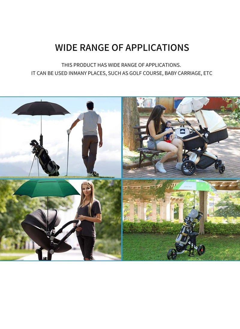 Generic - Golf Umbrella Holder, Angle Adjustable, Holder for the trolley, Anti-Fall Black Stand Attachment Deluxe Cart For Push Handles - Image 1