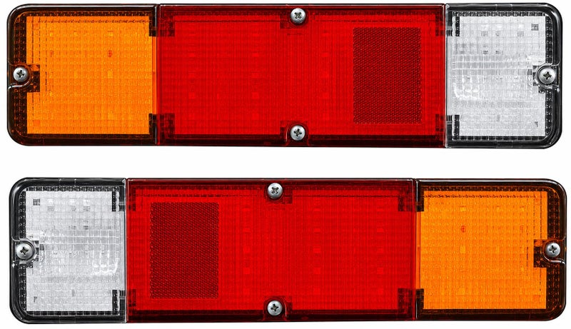 APSMOTIV LED Tail Light Assembly Set Left Right for Suzuki Samurai Sierra Gypsy SJ410 SJ413 19801995 Rear Brake Turn Signal Reverse Lamp Red Amber Clear Lens 12V Replaces 35603M80002 35604M80002 - Image 2