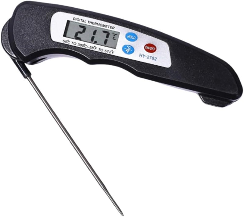UREVO Digital Meat Thermometer - Instant Read Waterproof Food Thermometer with Foldable Long Probe for Kitchen, Cooking, Grill, and Candy - Image 1