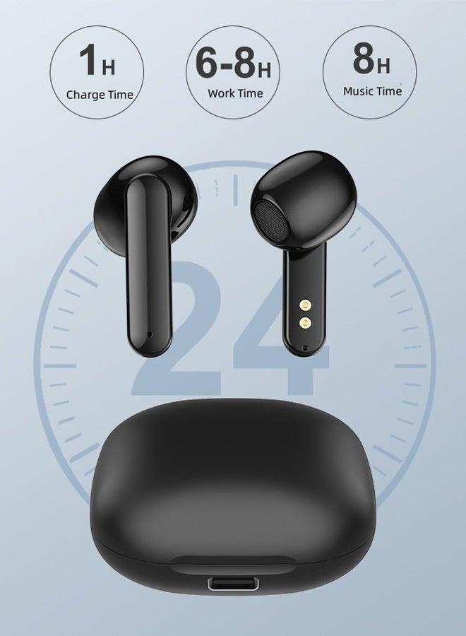 DUNISO Wireless Earbuds Bluetooth 5.2 Headphones with Electric quantity display Noise Cancelling Stereo Sweatproof Mini Earphones with Charging Case for in-Ear Buds Tiny Size for Commute, Work  - Image 4