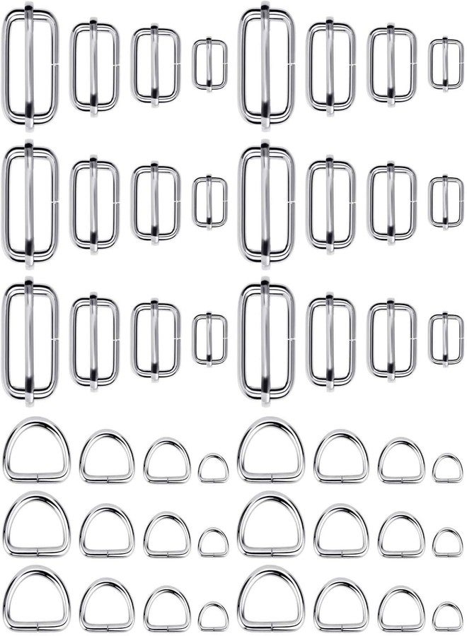 PAXCOO Purse Hardware, Paxcoo 80pcs Buckles and D Rings for Purses, Pouch, Lanyard and Handbags (Assorted Sizes) - Image 1