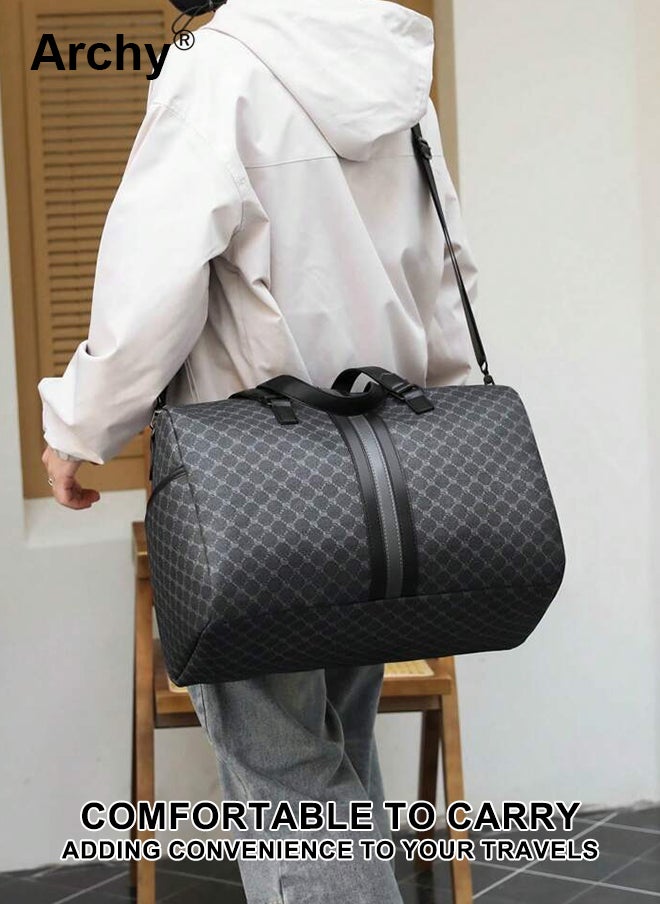 Archy Men's Multi-Way Travel Duffle Bag - Large Capacity Weekender with Shoe Compartment, Water-Resistant & Lightweight for Gym/Trips/Commute - Image 2