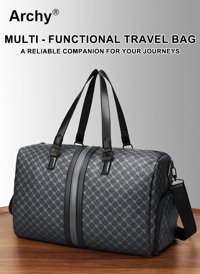 Archy Men's Multi-Way Travel Duffle Bag - Large Capacity Weekender with Shoe Compartment, Water-Resistant & Lightweight for Gym/Trips/Commute - Image 1