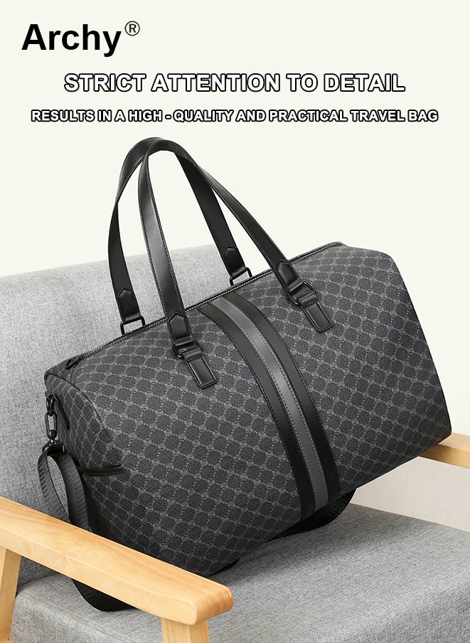 Archy Men's Multi-Way Travel Duffle Bag - Large Capacity Weekender with Shoe Compartment, Water-Resistant & Lightweight for Gym/Trips/Commute - Image 4