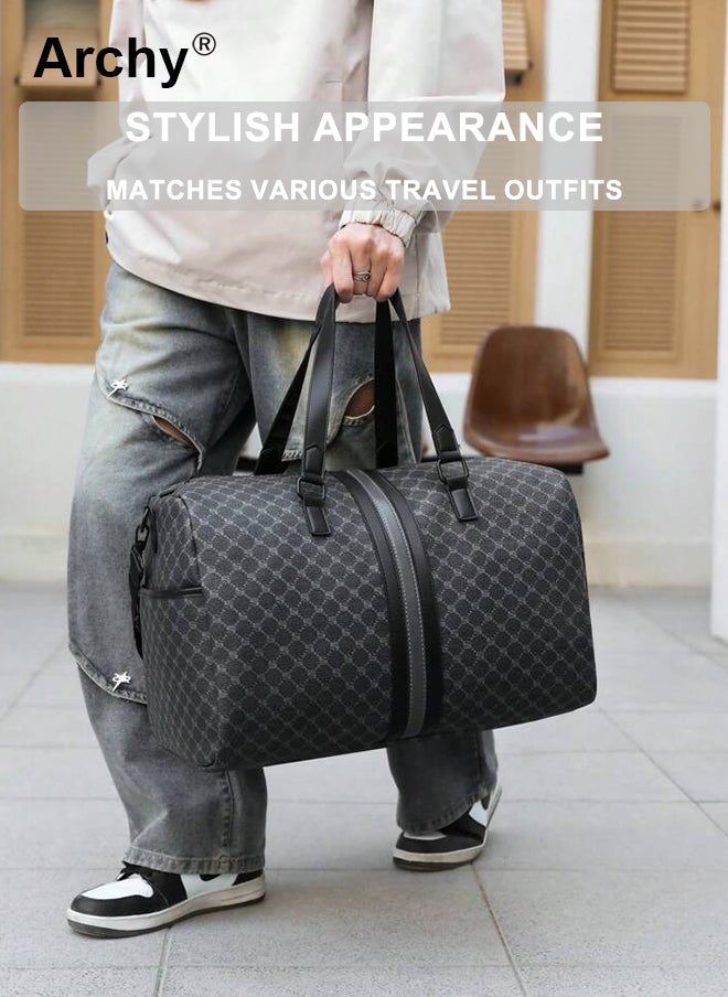 Archy Men's Multi-Way Travel Duffle Bag - Large Capacity Weekender with Shoe Compartment, Water-Resistant & Lightweight for Gym/Trips/Commute - Image 3