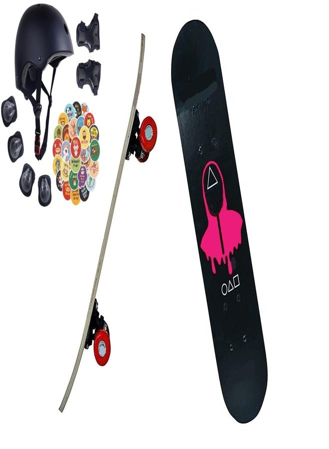 PapaBear Papa Bear Game 23"X 6" Double Kick Concave Skate Board 9 Layer Plywood Deck Standard Skateboards for Kids Boys Girls Beginners Teens Adult, Skateboard Combo w Funny Stickers (Game w Safety Kit) - Image 1