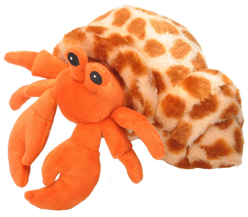 Wild Republic Hermit Crab Plush, Stuffed Animal, Plush Toy, Gifts for Kids, Hug’Ems 7 inches - Image 1