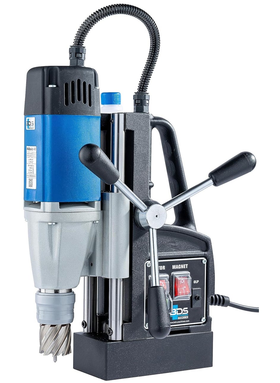 BDS Maschinen - BDS Maschinen Magnetic Drilling Machine With Pillar Type Sliding System Mabasic 40 40 Mm Diameter X 55 Mm Cutting Depth Keyless Tool Holder Designed In Germany Blue - Image 1