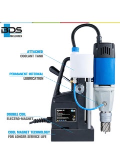 BDS Maschinen BDS Maschinen Magnetic Drilling Machine With Pillar Type Sliding System Mabasic 40 40 Mm Diameter X 55 Mm Cutting Depth Keyless Tool Holder Designed In Germany Blue  - Image 4