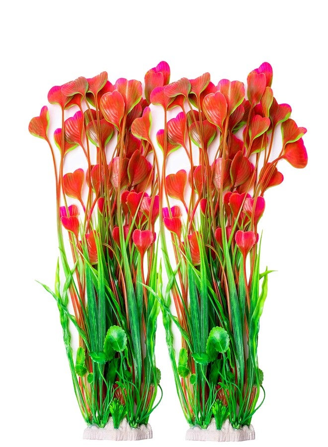 BEGONDIS 2 Pcs Aquarium Decorations Fish Tank Artificial Water Plants Made of Soft Plastic - Image 1