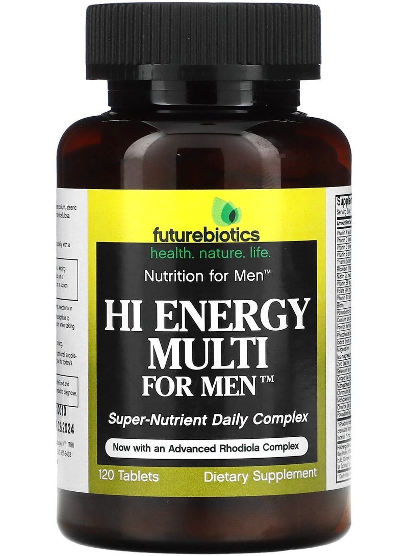 Futurebiotics Hi Energy Multi, For Men, 120 Tablets