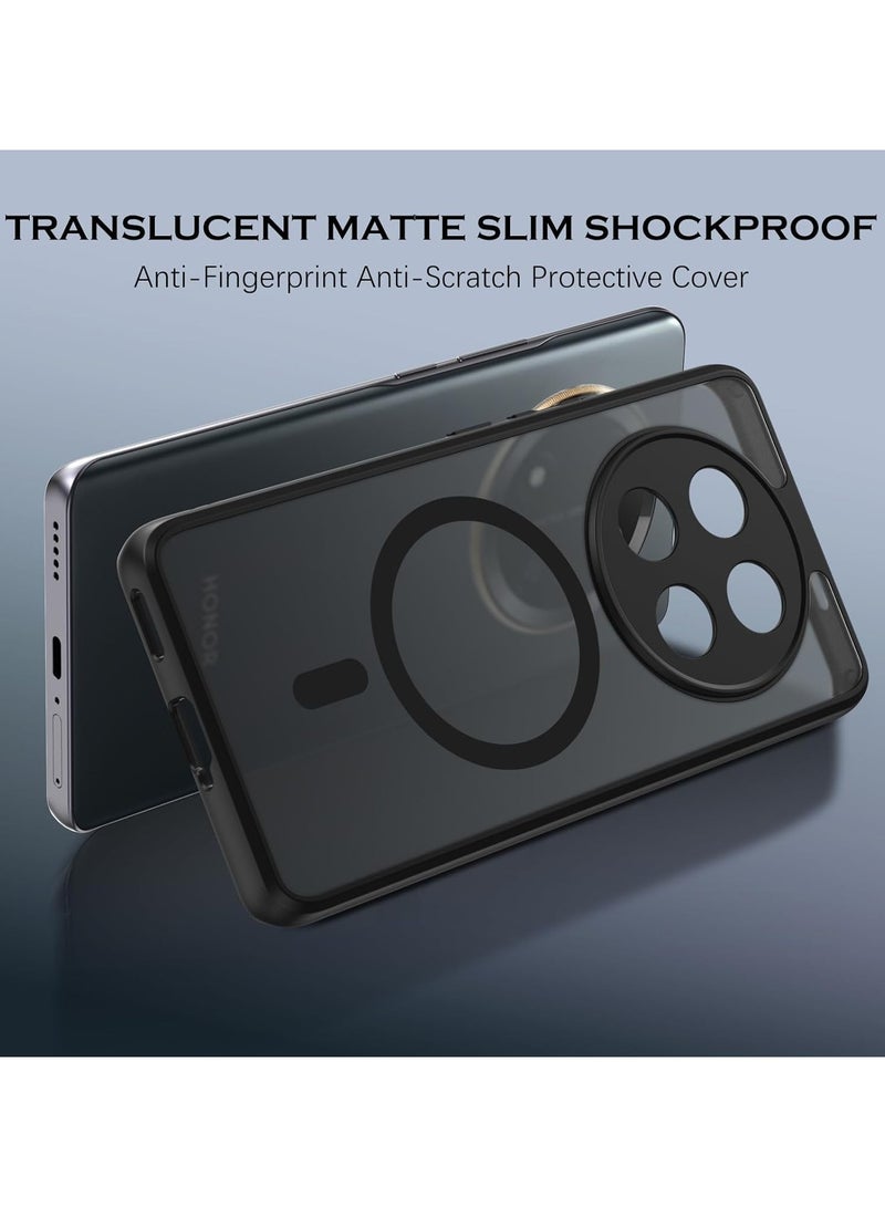Magnetic for Honor X9C Case, 【Compatible with Mag-Safe】 【Anti-Scratch】 Slim Translucent Matte Back Soft Bumper Phone Case Cover for X9C 5G - Image 4