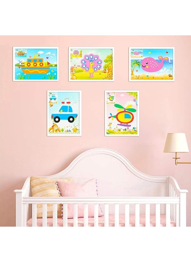 MALLMALL6 - MALLMALL6 20Pcs Mosaic Sticker Art Kits for Kids Toddler Unisex - Image 1