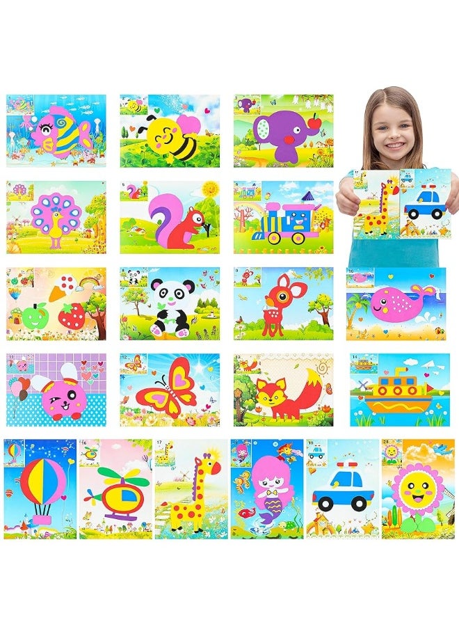 MALLMALL6 - MALLMALL6 20Pcs Mosaic Sticker Art Kits for Kids Toddler Unisex - Image 1