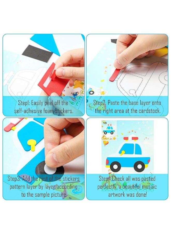 MALLMALL6 - MALLMALL6 20Pcs Mosaic Sticker Art Kits for Kids Toddler Unisex - Image 1