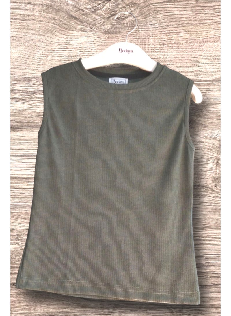 بدايه مودا بيزك توب قطن بدون أكمام للفتيات - Image 2