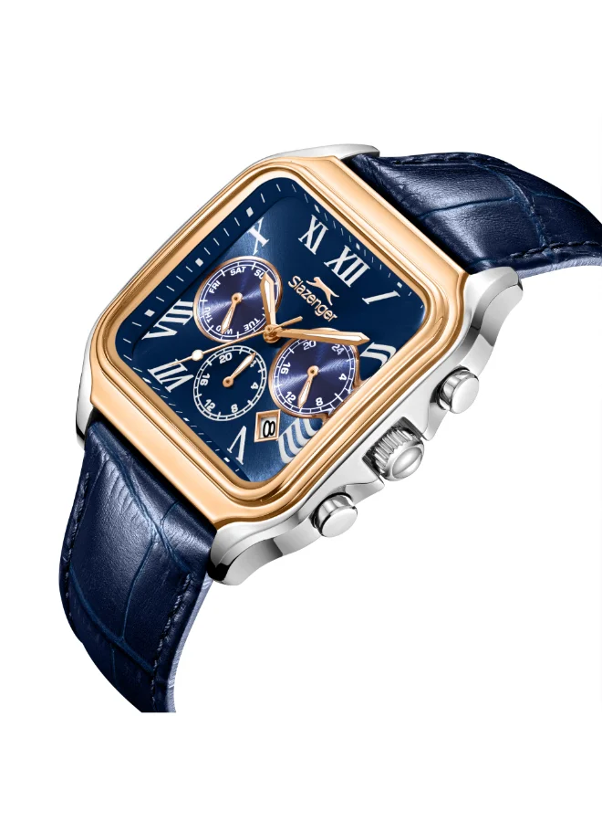 Slazenger Men's Leather Multifunction Watch SL.9.2548.2.03 - 40x50 mm