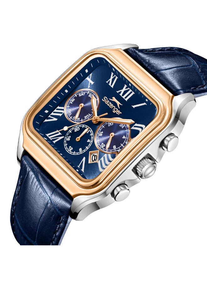 سلازنجر ساعة رجالية جلدية متعددة الوظائف - Image 5