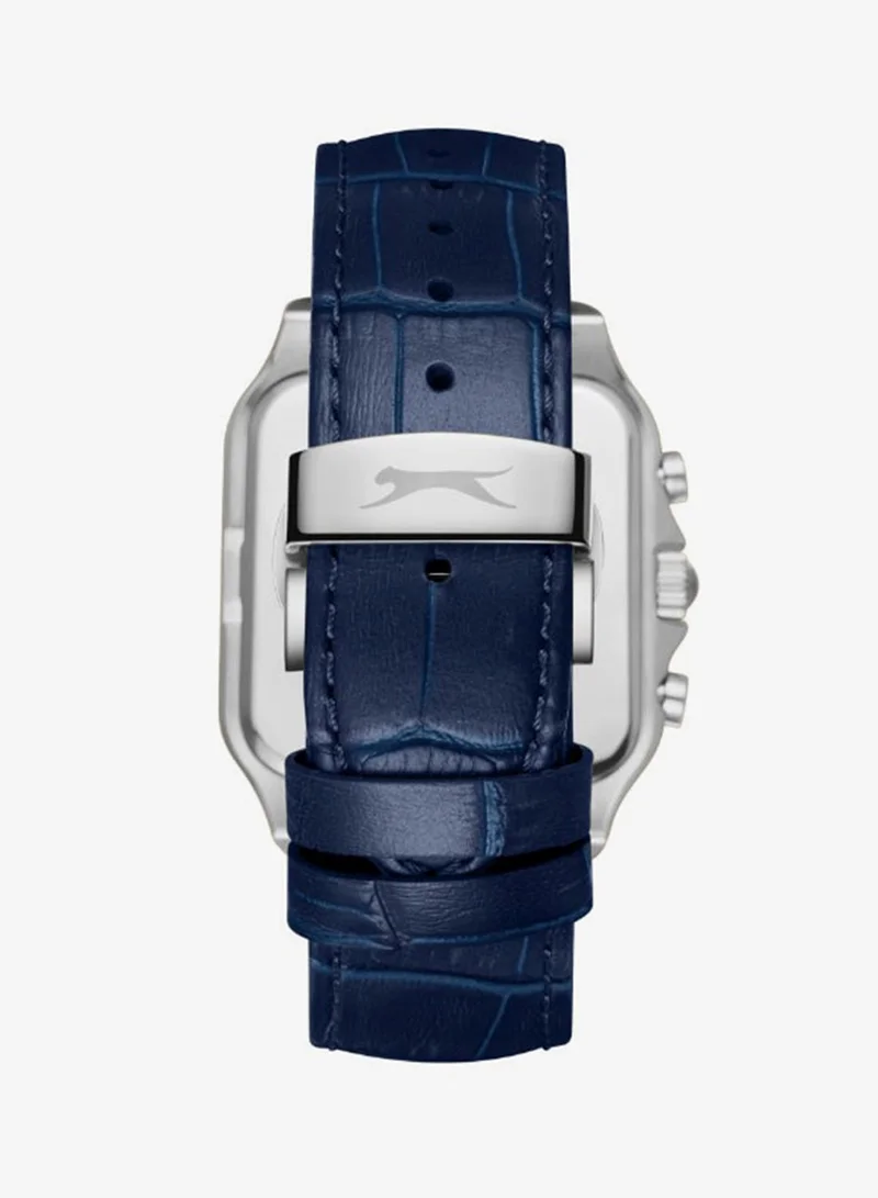 Slazenger Dark Blue Men's Leather Multifunction Watch SL.9.2548.2.03 - 40x50 mm for Men | Best Price UAE
