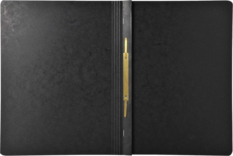 Exacompta - Ref 380801B - Iderama Collection - Flat Bar Files - 240 x 320mm in Size, Suitable for A4 Documents, 355gsm Glossy-Coated Pressboard - Black (Pack of 25) - Image 1