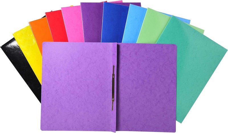 Exacompta - Ref 380801B - Iderama Collection - Flat Bar Files - 240 x 320mm in Size, Suitable for A4 Documents, 355gsm Glossy-Coated Pressboard - Black (Pack of 25) - Image 2