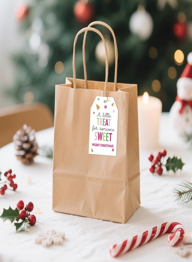 G2PLUS Merry Christmas Tags - 50Pcs Xmas Paper Gift Tags with String, A Little Treat for Someone Sweet Tag for Candy Bags, Gift Wrapping, Holiday Party Favors, DIY Crafts (3.3x2.2 in) - Image 5