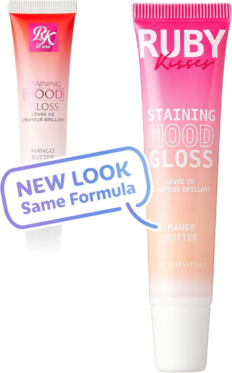 Ruby Kisses Staining Mood Gloss with Mango Butter - 10ml - Image 5