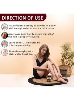 7 Days Pure Hair Removal Powder Three In One Use For Powder Dtan Skin Removing Hair Cream For Women(100 Gm)  - Image 3
