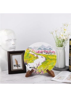 MOXO Plate Stand for Display, 6.5 inch Plate Holder Stand Wooden Picture Frame Cookbook and Recipe Holder for Kitchen Counter Photo Frame Stand for Decorative Book Pictures Photos Frame  - Image 2