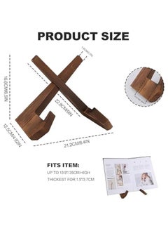 MOXO Plate Stand for Display, 6.5 inch Plate Holder Stand Wooden Picture Frame Cookbook and Recipe Holder for Kitchen Counter Photo Frame Stand for Decorative Book Pictures Photos Frame  - Image 3