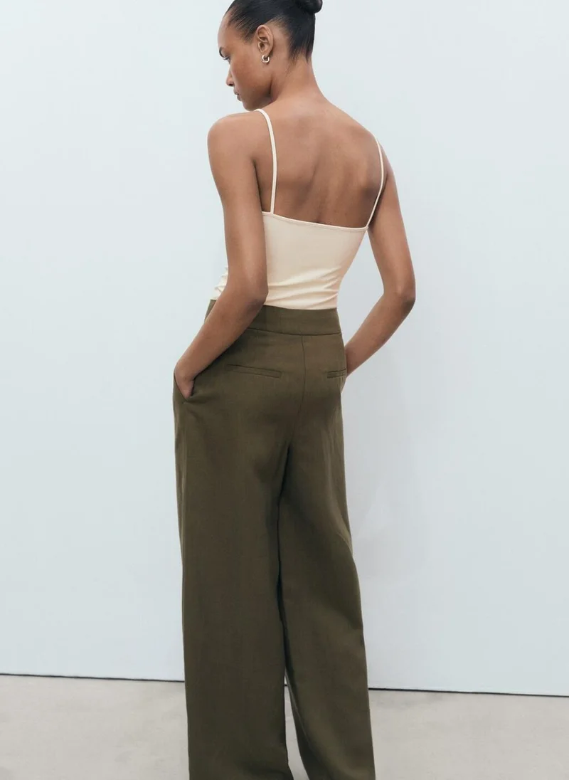 MANGO Spaghetti Strap Top