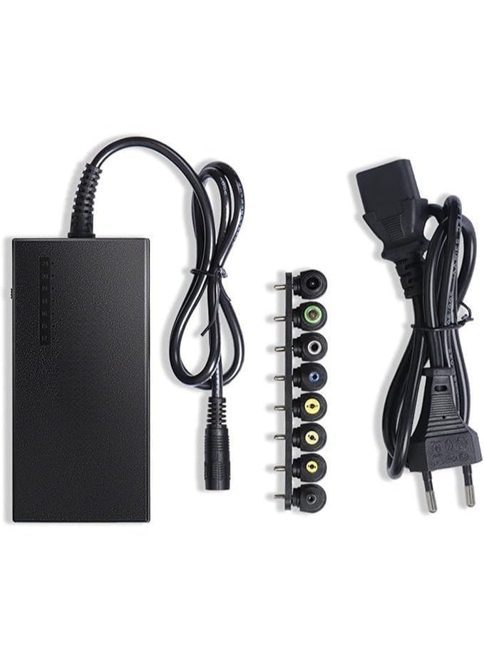 Power Adapter, 96W Universal Laptop Power Charger AC Adapter with 8 DC Jack Plug Converters 12V to 24V Adjustable Portable Charger EU Plug