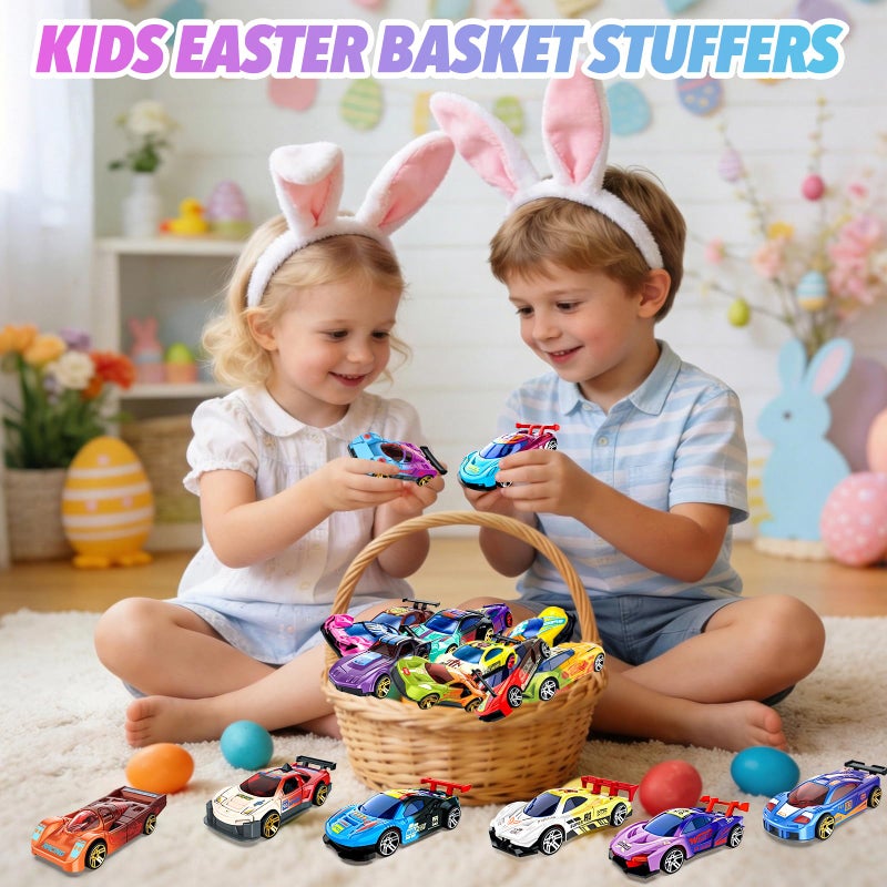 MACALOCA Color Changing Cars Toys Bath Toys for Kids Ages 1-3 4-8 Easter Basket Stuffers for Kids Grandkids Pool Water Toys Boys Birthday Easter Egg Fillers Car Sensory Die-Cast Toys - Image 3