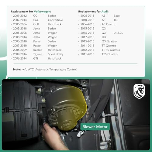 YHTAUTO A/C Heater Blower Motor Fan Assembly for Volkswagen Jetta Golf Eos CC GTI Passat Tiguan Rabbit Audi A3 Quattro - Image 3