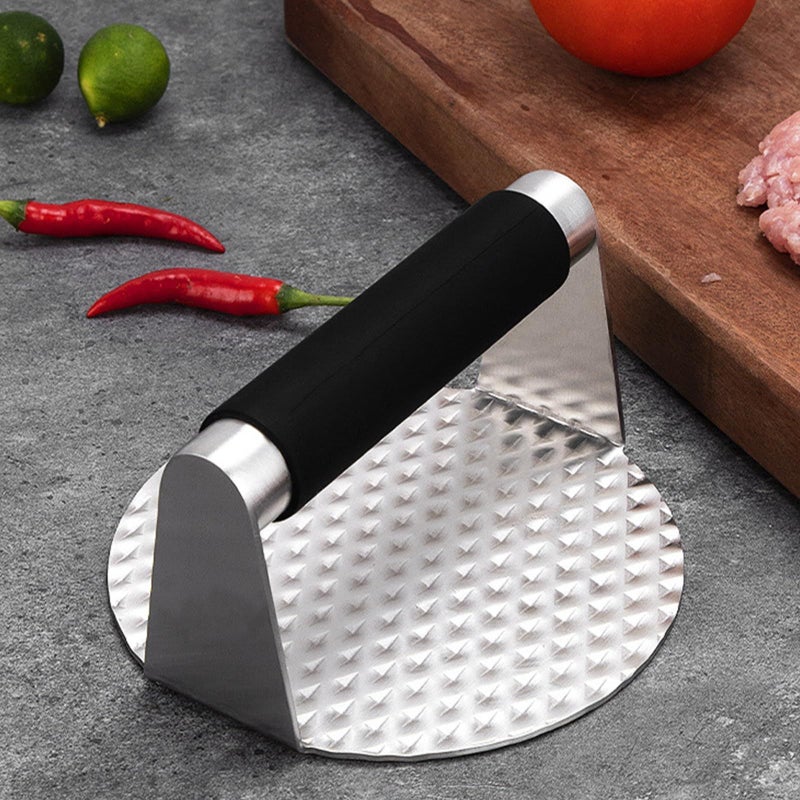 Stainless Steel Hamburger Press Dishwasher Safe Meat Flattener With Ergonomic Handle - Image 4