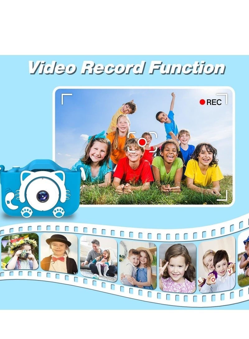 Kids Digital Camera – 12MP Photo & FHD 1080P Video, 8X Zoom, 2" Screen, Selfie Mode, 32GB Card, Lanyard – Compact Point & Shoot for Vlogging & Travel - Image 4