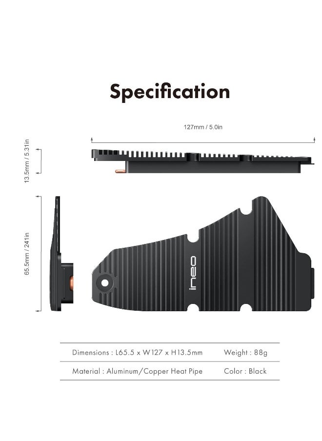 Generic PS5 Dust-Proof Heatsink, SSD Heatsink for Playstation 5 Internal PCIe M.2 NVMe Gaming Memory, Magnesium Aluminum Alloy Designed with Pure Copper Strip  - Image 5
