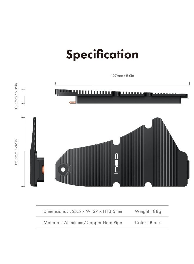 PS5 Dust-Proof Heatsink, SSD Heatsink for Playstation 5 Internal PCIe M.2 NVMe Gaming Memory, Magnesium Aluminum Alloy Designed with Pure Copper Strip - Image 5