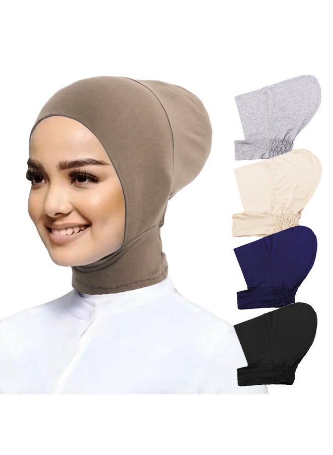 hijab undercap, muslim inner cap, stretch head wrap, breathable bonnet, non slip hijab liner, plain solid under scarf, daily head cover, islamic women undercap - Image 1