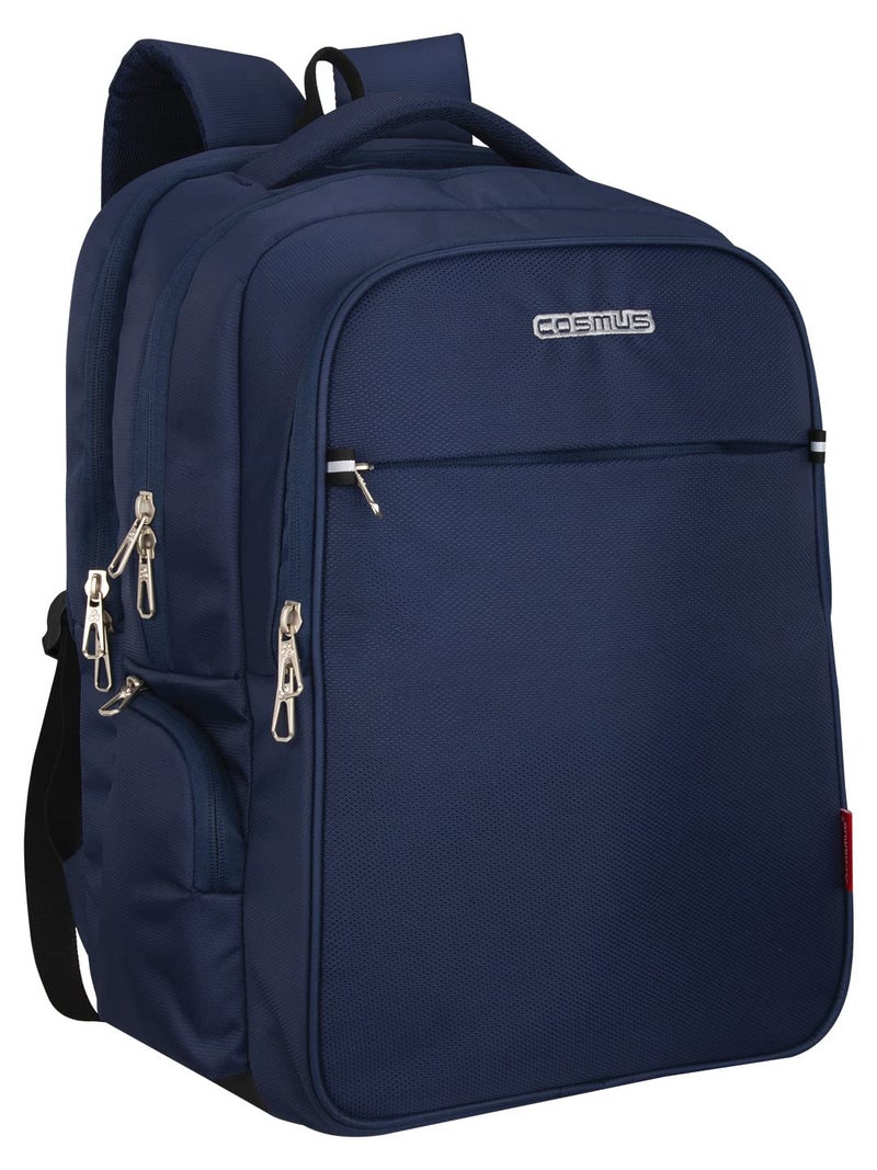 Cosmus Atomic Dx 3 Compartment Large Laptop Bag - Navy Blue Polyester Waterproof Laptop Backpack - Image 1