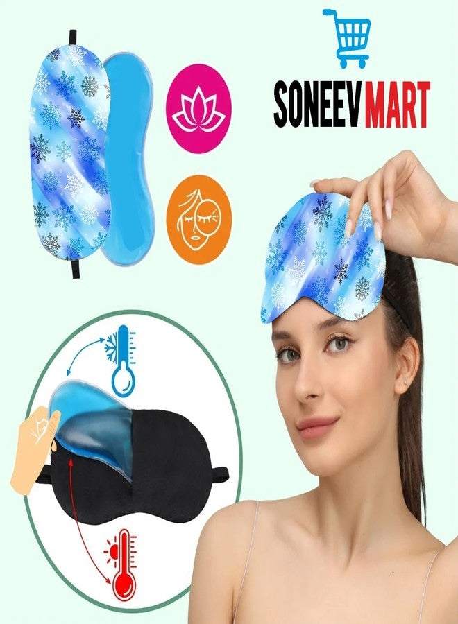 SONEEV MART Luxurious Gel Eye Mask for Soothing Relaxation and Stress Relief Reusable and Cold Therapy Ideal for Puffy Eyes, Dark Circles Headache Relief [PACK OF 2] - Image 5